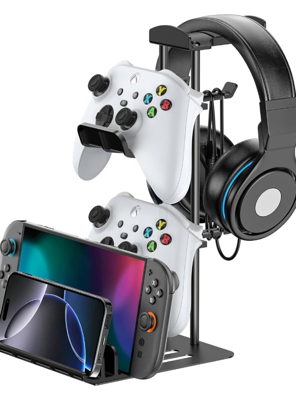 Headphone Stand, Controller Holder & Headset Holder for Desk, Earphone Stand wit